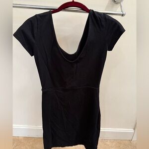 Elegant Black Short Sleeve Dress